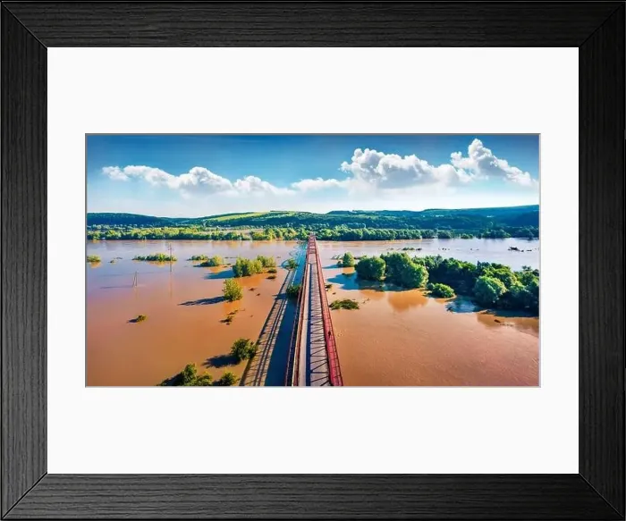 Framed Print : Flooded valley in western Ukraine Framed Print : Flooded valley in western Ukraine