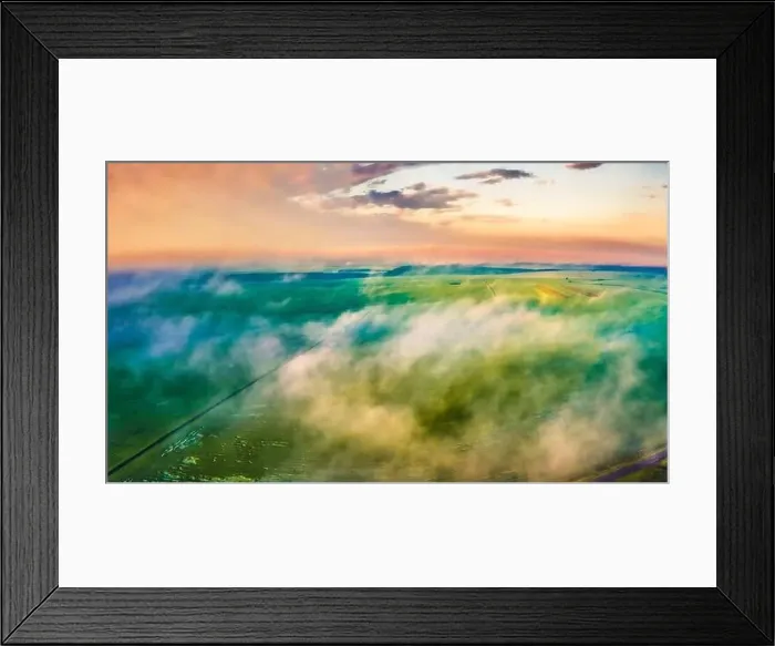 Framed Print : Flying above the clouds on drone Framed Print : Flying above the clouds on drone