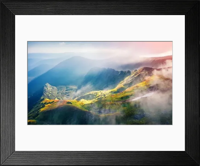 Framed Print : Spectacular summer view from flying drone of Kizly ridge Framed Print : Spectacular summer view from flying drone of Kizly ridge