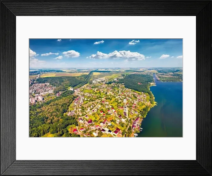 Framed Print : Aerial view of outskirts of Ternopil town Framed Print : Aerial view of outskirts of Ternopil town