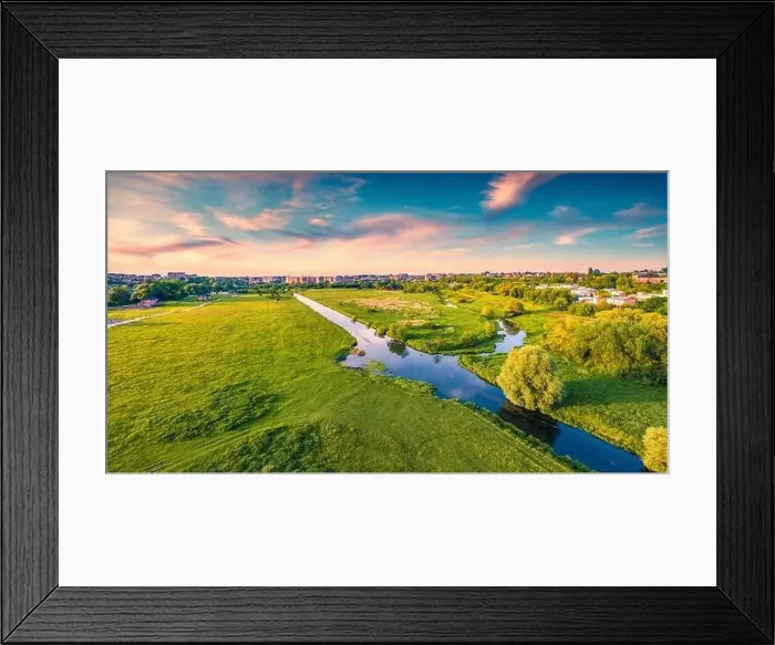 Framed Print : Aerial view of outskirts of Ternopil town Framed Print : Aerial view of outskirts of Ternopil town