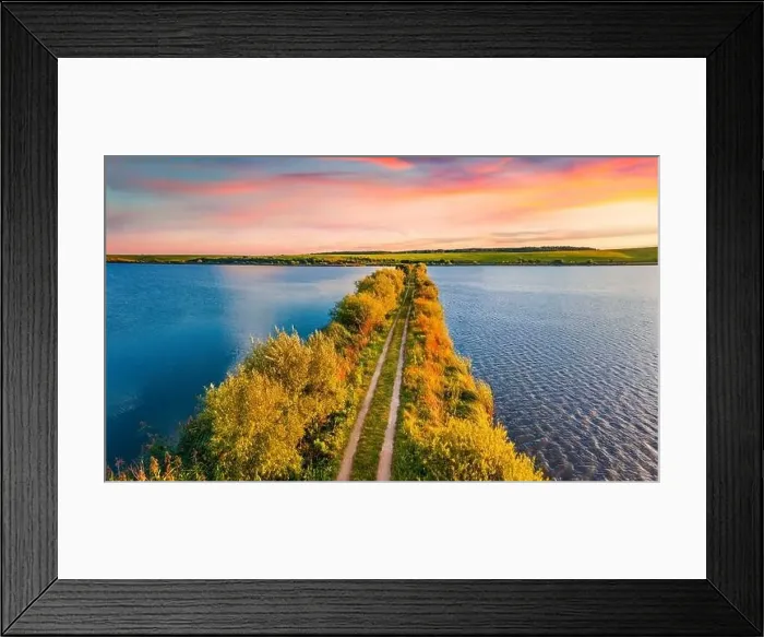 Framed Print : Unbelievable summer sunrise on Vertelka lake Framed Print : Unbelievable summer sunrise on Vertelka lake