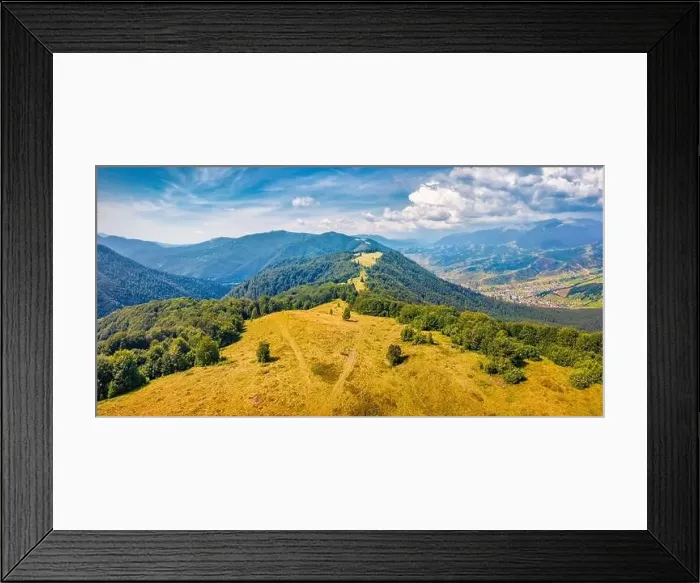Framed Print : Aerial landscape photography. Sunny summer view of Krasna ridge Framed Print : Aerial landscape photography. Sunny summer view of Krasna ridge