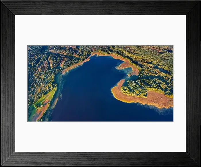 Framed Print : Straight down view of Krymne Lake Framed Print : Straight down view of Krymne Lake