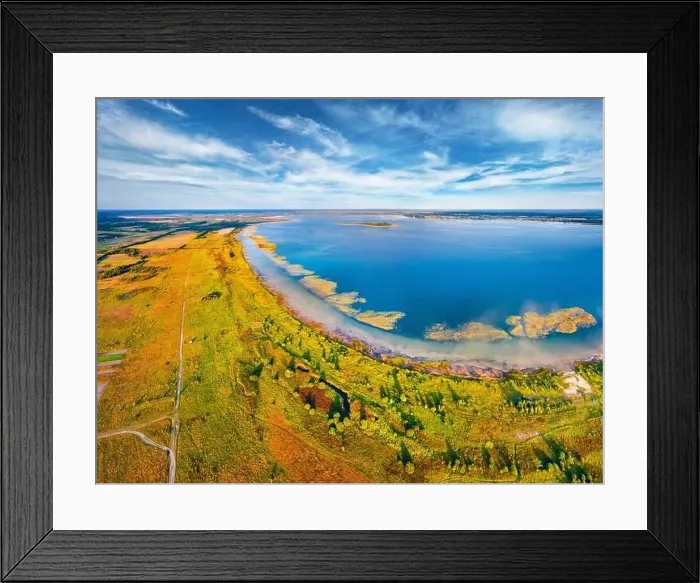 Framed Print : Exciting morning scene of Svityaz lake