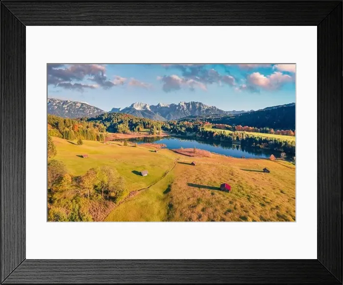 Framed Print : Aerial landscape photography