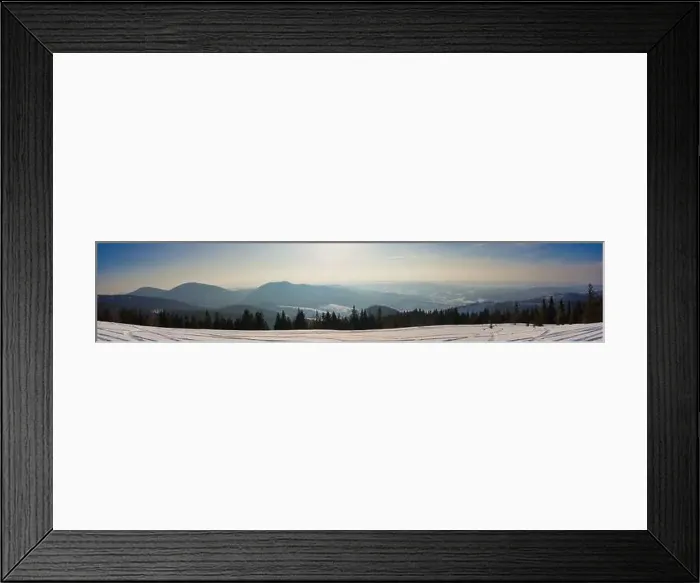 Framed Print : View of the evening winter wide panorama Framed Print : View of the evening winter wide panorama