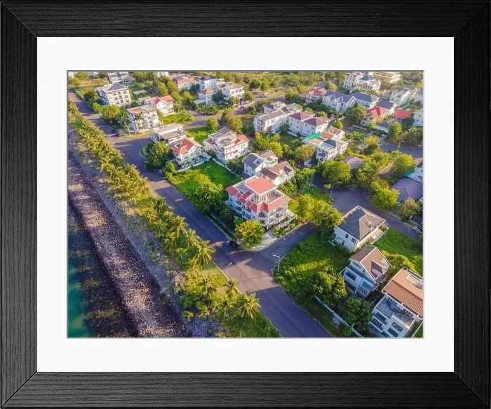 Framed Print : Drone view of Nha Trang city and An Vien village, Vietnam Framed Print : Drone view of Nha Trang city and An Vien village, Vietnam