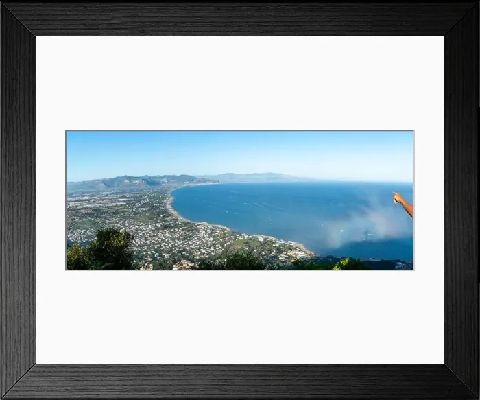 Framed Print : Aerial view San Felice Circeo at sunset Framed Print : Aerial view San Felice Circeo at sunset