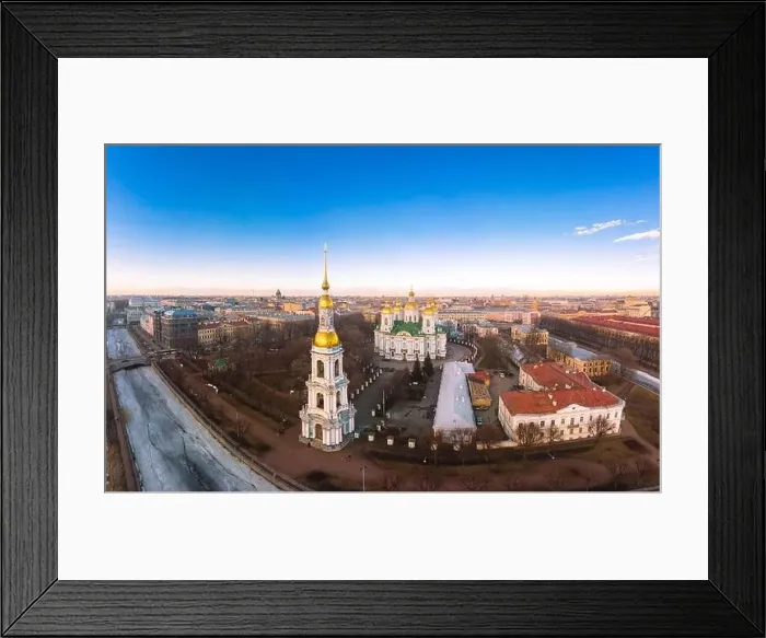 Framed Print : Aerial top view to St. Nicholas Naval Sea Cathedral in sunny day Framed Print : Aerial top view to St. Nicholas Naval Sea Cathedral in sunny day