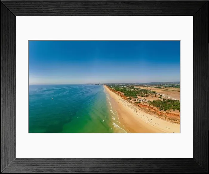 Framed Print : Aerial drone beach view of Vilamoura and Praia de Falesia, Algarve, Portugal Framed Print : Aerial drone beach view of Vilamoura and Praia de Falesia, Algarve, Portugal