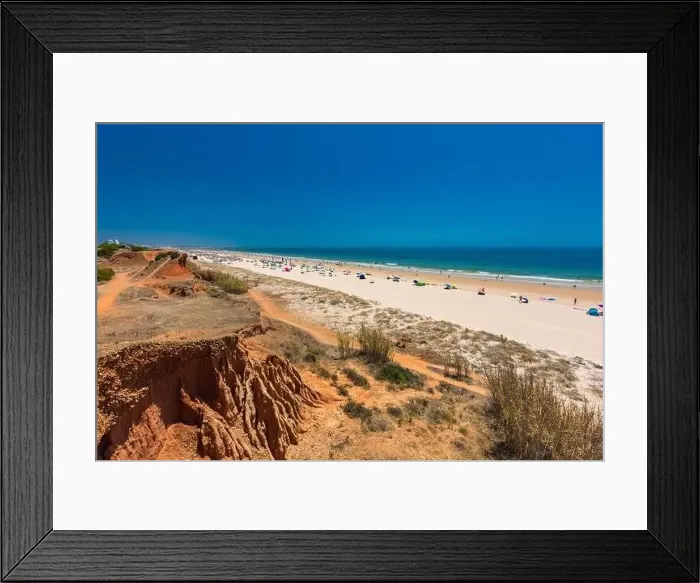 Framed Print : Aerial drone beach view of Vilamoura and Praia de Falesia, Algarve, Portugal Framed Print : Aerial drone beach view of Vilamoura and Praia de Falesia, Algarve, Portugal