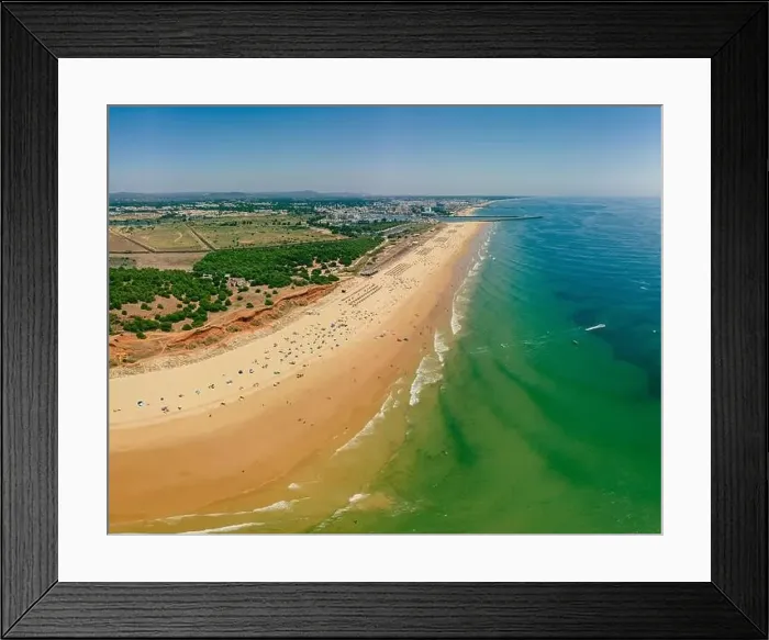 Framed Print : Aerial drone beach view of Vilamoura and Praia de Falesia, Algarve, Portugal Framed Print : Aerial drone beach view of Vilamoura and Praia de Falesia, Algarve, Portugal