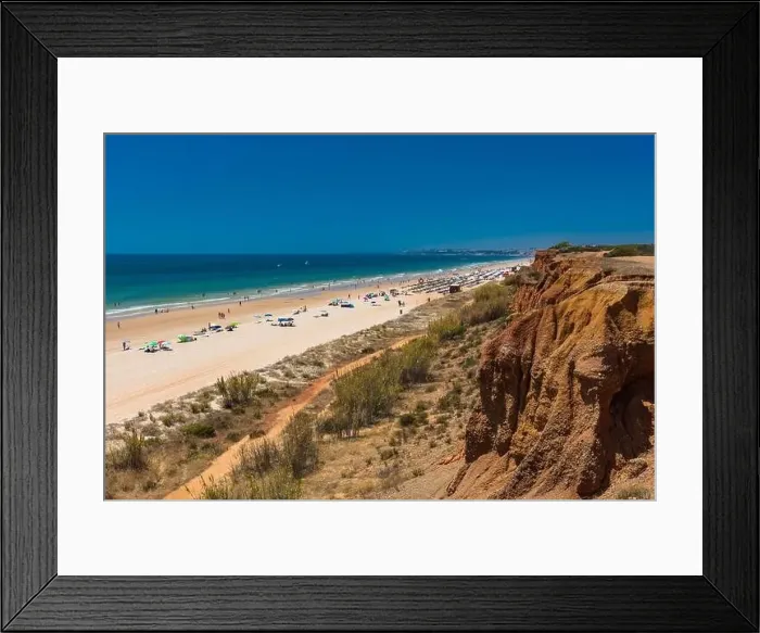 Framed Print : Aerial drone beach view of Vilamoura and Praia de Falesia, Algarve, Portugal Framed Print : Aerial drone beach view of Vilamoura and Praia de Falesia, Algarve, Portugal
