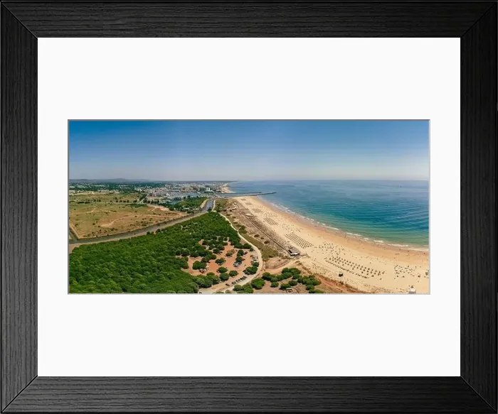 Framed Print : Aerial drone beach view of Vilamoura and Praia de Falesia, Algarve, Portugal Framed Print : Aerial drone beach view of Vilamoura and Praia de Falesia, Algarve, Portugal
