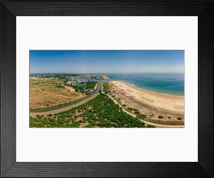 Framed Print : Aerial drone beach view of Vilamoura and Praia de Falesia, Algarve, Portugal Framed Print : Aerial drone beach view of Vilamoura and Praia de Falesia, Algarve, Portugal