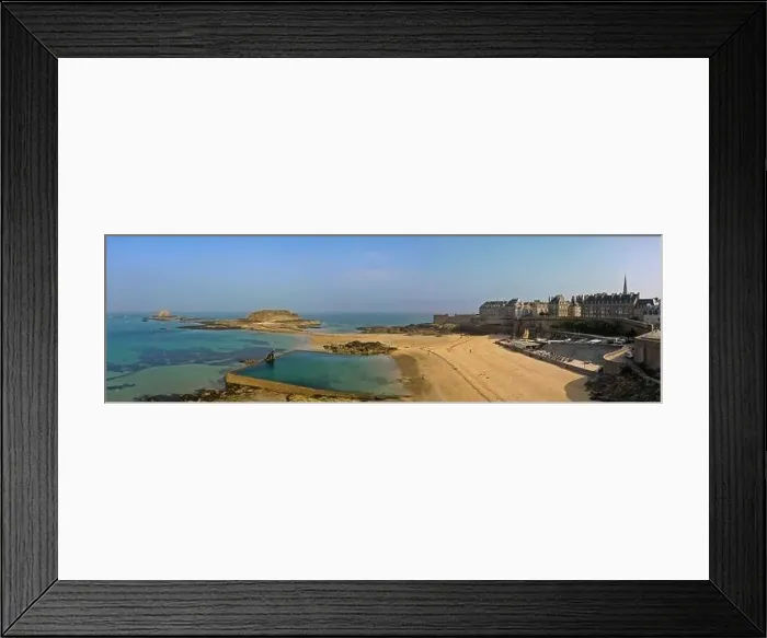 Framed Print : aerial view on the medieval city of saint malo in the coast of armor in france Framed Print : aerial view on the medieval city of saint malo in the coast of armor in france