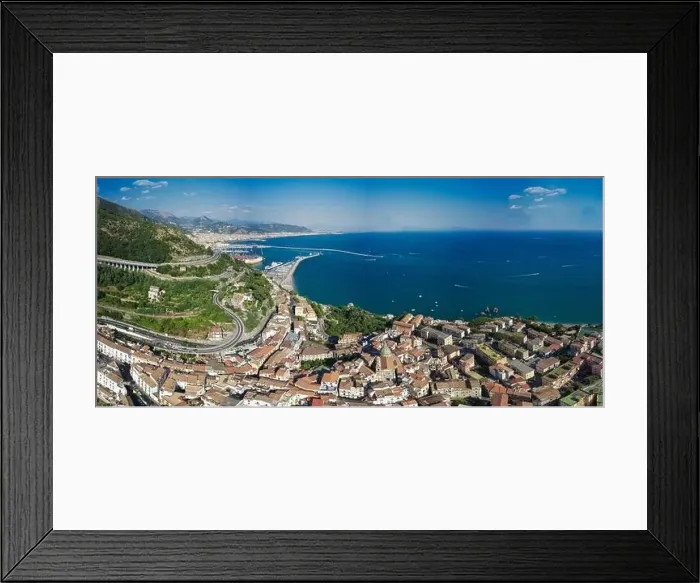 Framed Print : Aerial view of Vietri sul mare in amalfi coast, italy Framed Print : Aerial view of Vietri sul mare in amalfi coast, italy
