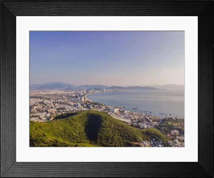 Framed Print : Aerial view over Nha Trang city, Vietnam taken from drone Framed Print : Aerial view over Nha Trang city, Vietnam taken from drone