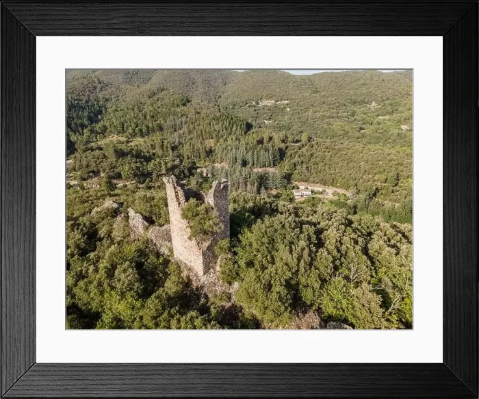 Framed Print : Aerial view of the village of Soudorgues in the Cevennes mountains (South of Massif Central, France) Framed Print : Aerial view of the village of Soudorgues in the Cevennes mountains (South of Massif Central, France)