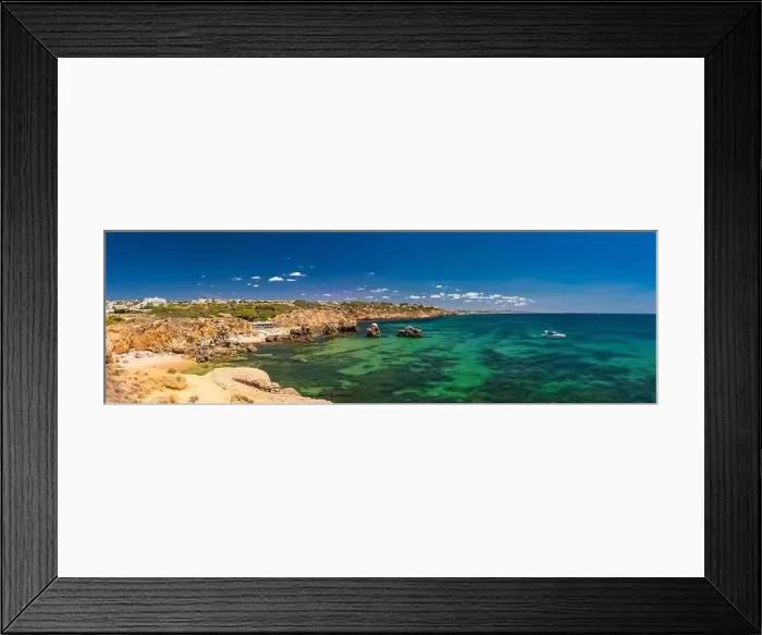 Framed Print : Aerial panoramic view of amazing Praia dos Paradinha beach, Albufeira, Algarve, Portugal Framed Print : Aerial panoramic view of amazing Praia dos Paradinha beach, Albufeira, Algarve, Portugal