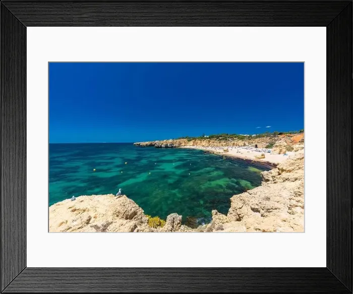 Framed Print : Aerial panoramic view of amazing Praia dos Paradinha beach, Albufeira, Algarve, Portugal Framed Print : Aerial panoramic view of amazing Praia dos Paradinha beach, Albufeira, Algarve, Portugal