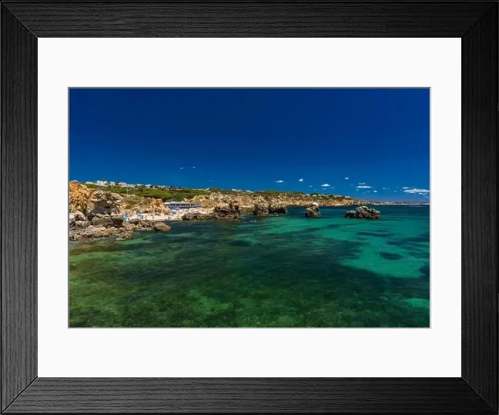 Framed Print : Aerial panoramic view of amazing Praia dos Paradinha beach, Albufeira, Algarve, Portugal Framed Print : Aerial panoramic view of amazing Praia dos Paradinha beach, Albufeira, Algarve, Portugal