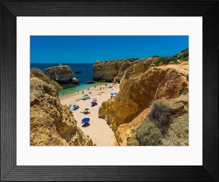 Framed Print : Aerial panoramic view of amazing Praia dos Paradinha beach, Albufeira, Algarve, Portugal Framed Print : Aerial panoramic view of amazing Praia dos Paradinha beach, Albufeira, Algarve, Portugal