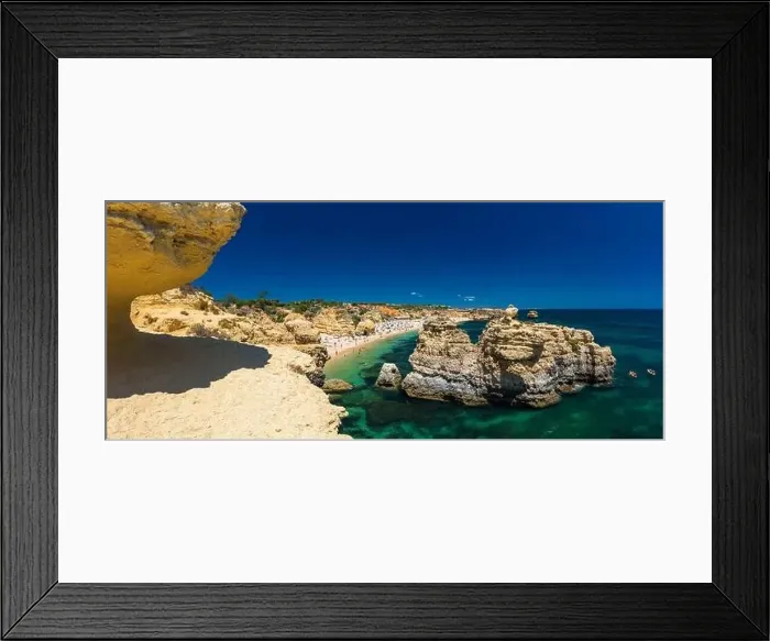 Framed Print : Aerial panoramic view of amazing Praia dos Paradinha beach, Albufeira, Algarve, Portugal Framed Print : Aerial panoramic view of amazing Praia dos Paradinha beach, Albufeira, Algarve, Portugal