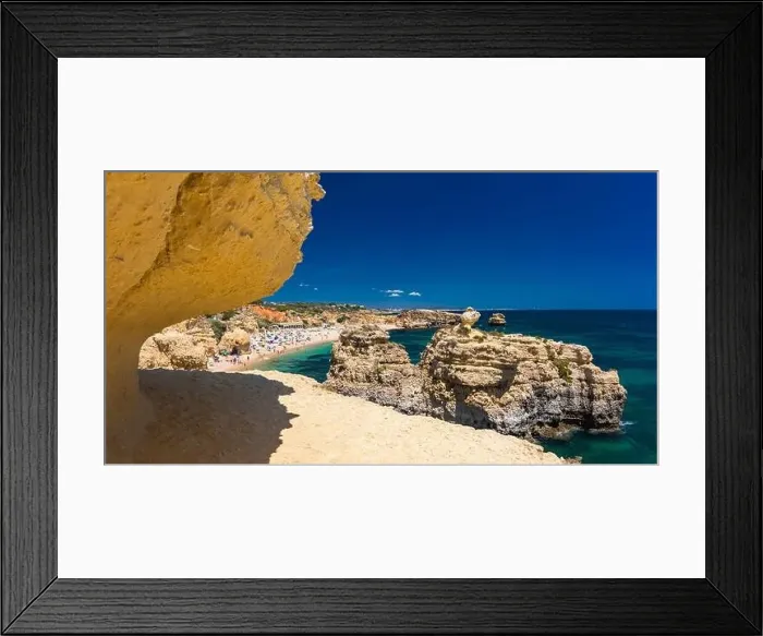 Framed Print : Aerial panoramic view of amazing Praia dos Paradinha beach, Albufeira, Algarve, Portugal Framed Print : Aerial panoramic view of amazing Praia dos Paradinha beach, Albufeira, Algarve, Portugal