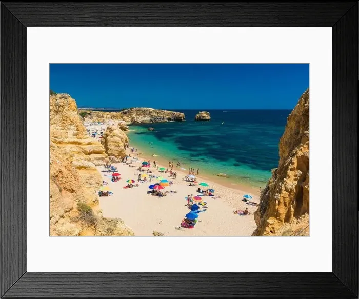 Framed Print : Aerial panoramic view of amazing Praia dos Paradinha beach, Albufeira, Algarve, Portugal Framed Print : Aerial panoramic view of amazing Praia dos Paradinha beach, Albufeira, Algarve, Portugal