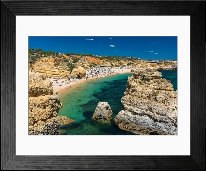 Framed Print : Aerial panoramic view of amazing Praia dos Paradinha beach, Albufeira, Algarve, Portugal Framed Print : Aerial panoramic view of amazing Praia dos Paradinha beach, Albufeira, Algarve, Portugal