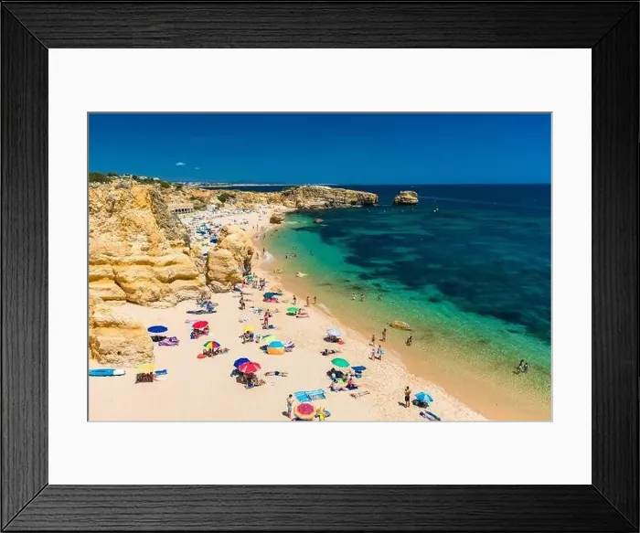 Framed Print : Aerial panoramic view of amazing Praia dos Paradinha beach, Albufeira, Algarve, Portugal Framed Print : Aerial panoramic view of amazing Praia dos Paradinha beach, Albufeira, Algarve, Portugal