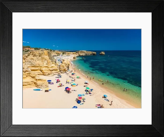 Framed Print : Aerial panoramic view of amazing Praia dos Paradinha beach, Albufeira, Algarve, Portugal Framed Print : Aerial panoramic view of amazing Praia dos Paradinha beach, Albufeira, Algarve, Portugal