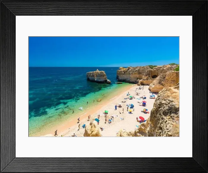 Framed Print : Aerial panoramic view of amazing Praia dos Paradinha beach, Albufeira, Algarve, Portugal Framed Print : Aerial panoramic view of amazing Praia dos Paradinha beach, Albufeira, Algarve, Portugal