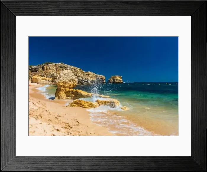 Framed Print : Aerial panoramic view of amazing Praia dos Paradinha beach, Albufeira, Algarve, Portugal Framed Print : Aerial panoramic view of amazing Praia dos Paradinha beach, Albufeira, Algarve, Portugal