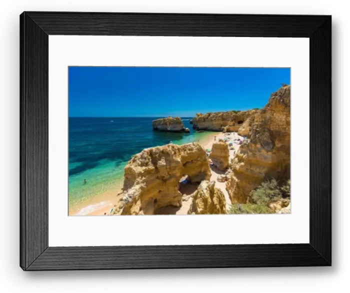 Framed Print : Aerial panoramic view of amazing Praia dos Paradinha beach, Albufeira, Algarve, Portugal Framed Print : Aerial panoramic view of amazing Praia dos Paradinha beach, Albufeira, Algarve, Portugal