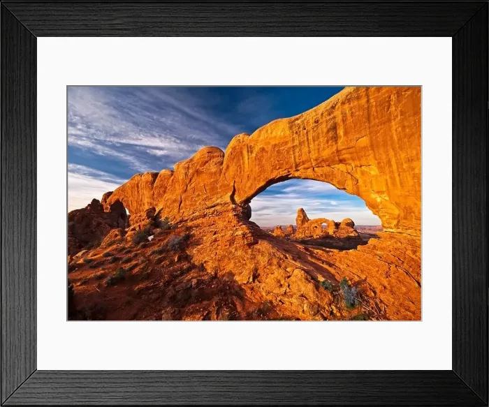 Framed Print : Turret Arch through North Window Arch, Arches National Park, Utah, United States of America Framed Print : Turret Arch through North Window Arch, Arches National Park, Utah, United States of America