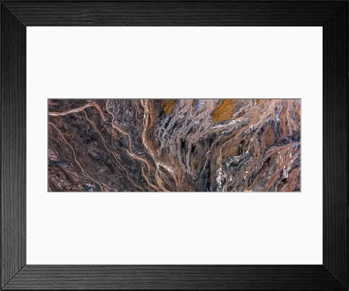 Framed Print : Aerial view of the famous red mud disaster site, abstract lines, surreal landscape, icelandic feeling Framed Print : Aerial view of the famous red mud disaster site, abstract lines, surreal landscape, icelandic feeling