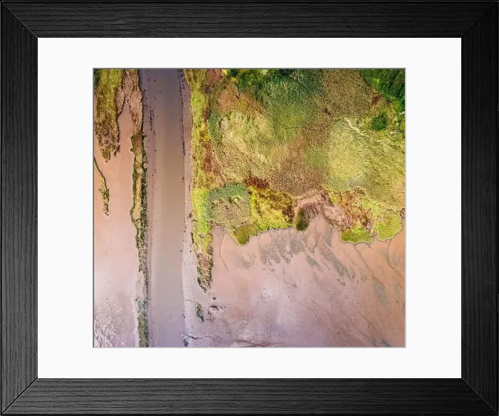 Framed Print : Top Downe view of Tidal Creek at River Teign from a drone, Newton Abbot, Devon, England Framed Print : Top Downe view of Tidal Creek at River Teign from a drone, Newton Abbot, Devon, England
