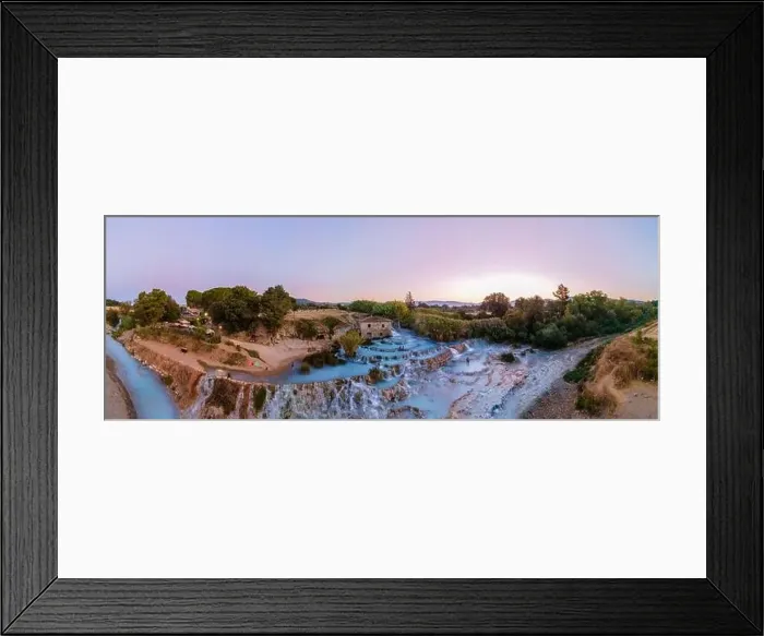Framed Print : Toscane Italy August 2021, natural spa with waterfalls and hot springs at Saturnia thermal baths Framed Print : Toscane Italy August 2021, natural spa with waterfalls and hot springs at Saturnia thermal baths