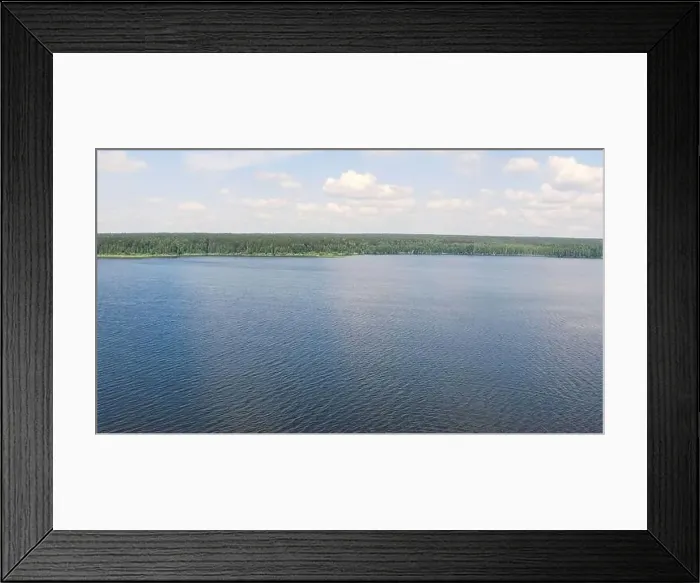 Framed Print : Aerial view of a forest lake. Stock. Top view of the beautiful summer lake Framed Print : Aerial view of a forest lake. Stock. Top view of the beautiful summer lake