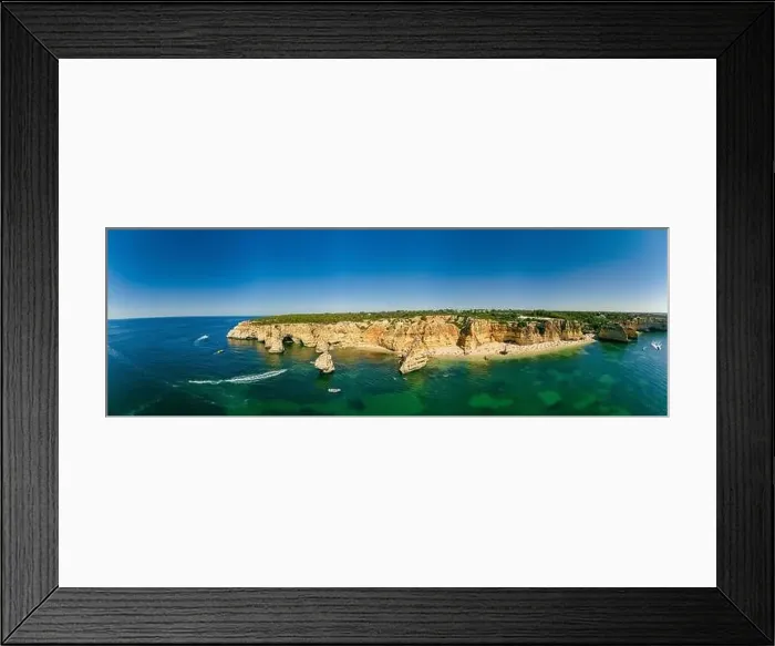 Framed Print : Aerial drone views of Praia da Marinha and Malhada do Baraco - beaches in Algarve, Portugal Framed Print : Aerial drone views of Praia da Marinha and Malhada do Baraco - beaches in Algarve, Portugal