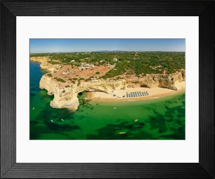 Framed Print : Aerial drone views of Praia da Marinha and Malhada do Baraco - beaches in Algarve, Portugal Framed Print : Aerial drone views of Praia da Marinha and Malhada do Baraco - beaches in Algarve, Portugal