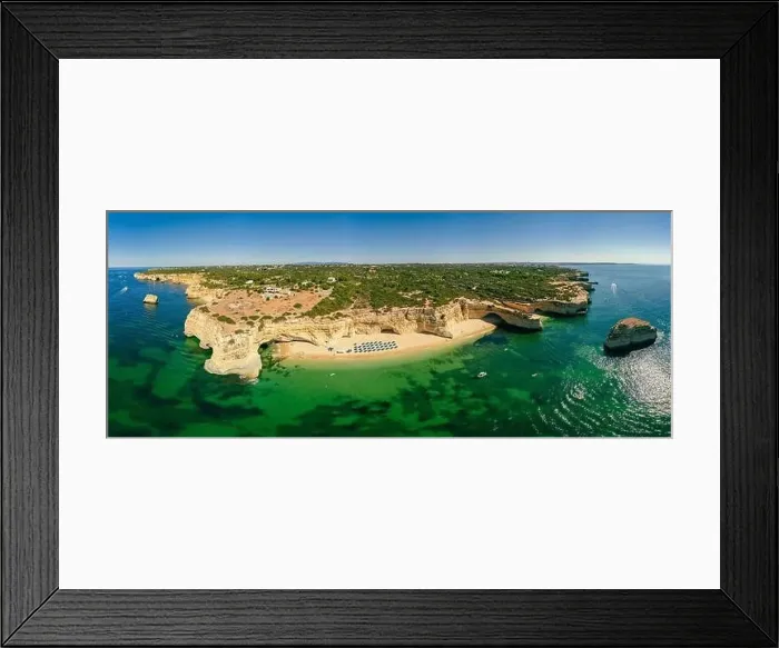 Framed Print : Aerial drone views of Praia da Marinha and Malhada do Baraco - beaches in Algarve, Portugal Framed Print : Aerial drone views of Praia da Marinha and Malhada do Baraco - beaches in Algarve, Portugal