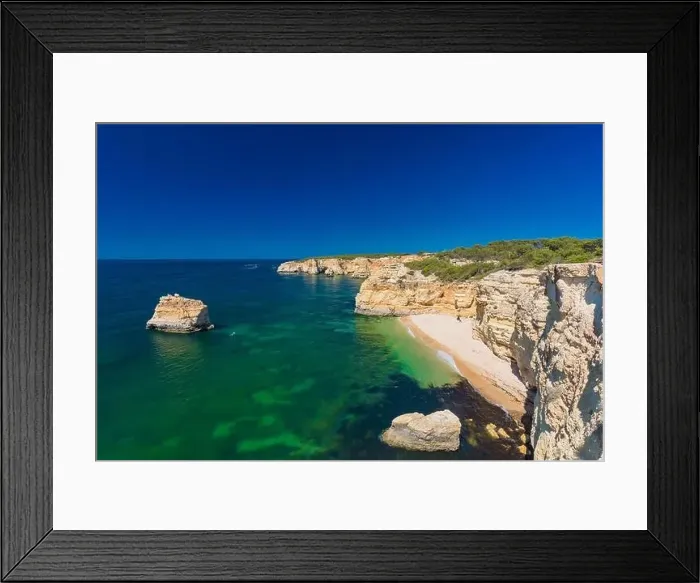 Framed Print : Aerial drone views of Praia da Marinha and Malhada do Baraco - beaches in Algarve, Portugal Framed Print : Aerial drone views of Praia da Marinha and Malhada do Baraco - beaches in Algarve, Portugal