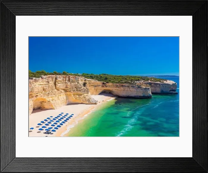 Framed Print : Aerial drone views of Praia da Marinha and Malhada do Baraco - beaches in Algarve, Portugal Framed Print : Aerial drone views of Praia da Marinha and Malhada do Baraco - beaches in Algarve, Portugal