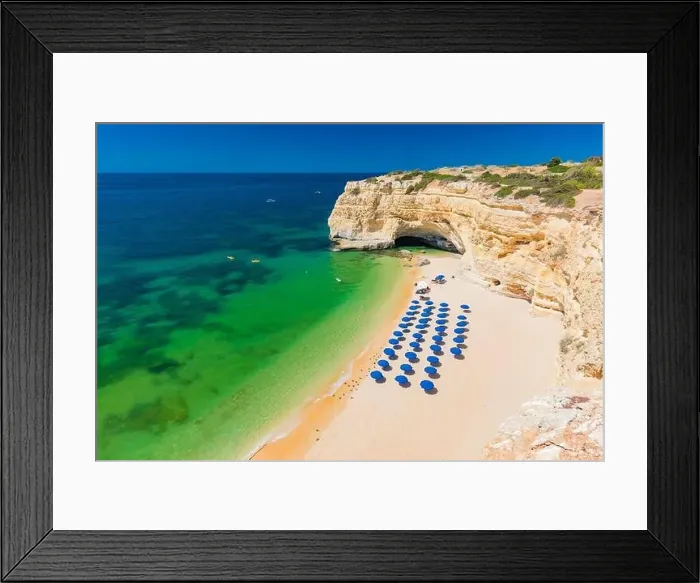Framed Print : Aerial drone views of Praia da Marinha and Malhada do Baraco - beaches in Algarve, Portugal Framed Print : Aerial drone views of Praia da Marinha and Malhada do Baraco - beaches in Algarve, Portugal