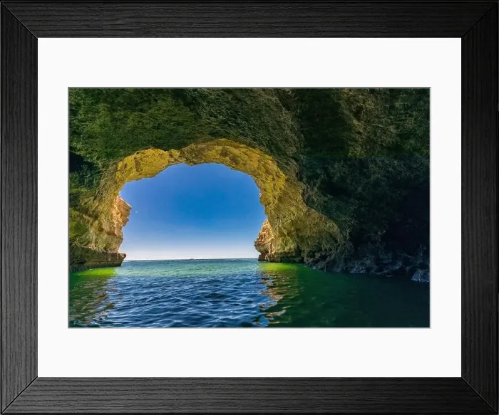 Framed Print : Aerial drone view of the Albandeira Beach (Praia da Albandeira) in Lagoa, Algarve, Portugal Framed Print : Aerial drone view of the Albandeira Beach (Praia da Albandeira) in Lagoa, Algarve, Portugal