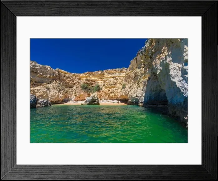 Framed Print : Aerial drone view of the Albandeira Beach (Praia da Albandeira) in Lagoa, Algarve, Portugal Framed Print : Aerial drone view of the Albandeira Beach (Praia da Albandeira) in Lagoa, Algarve, Portugal